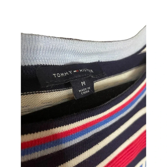 Tommy Hilfiger Women's 3/4 Sleeve Boat Neck Sweater Size Medium Nautical - Picture 4 of 8